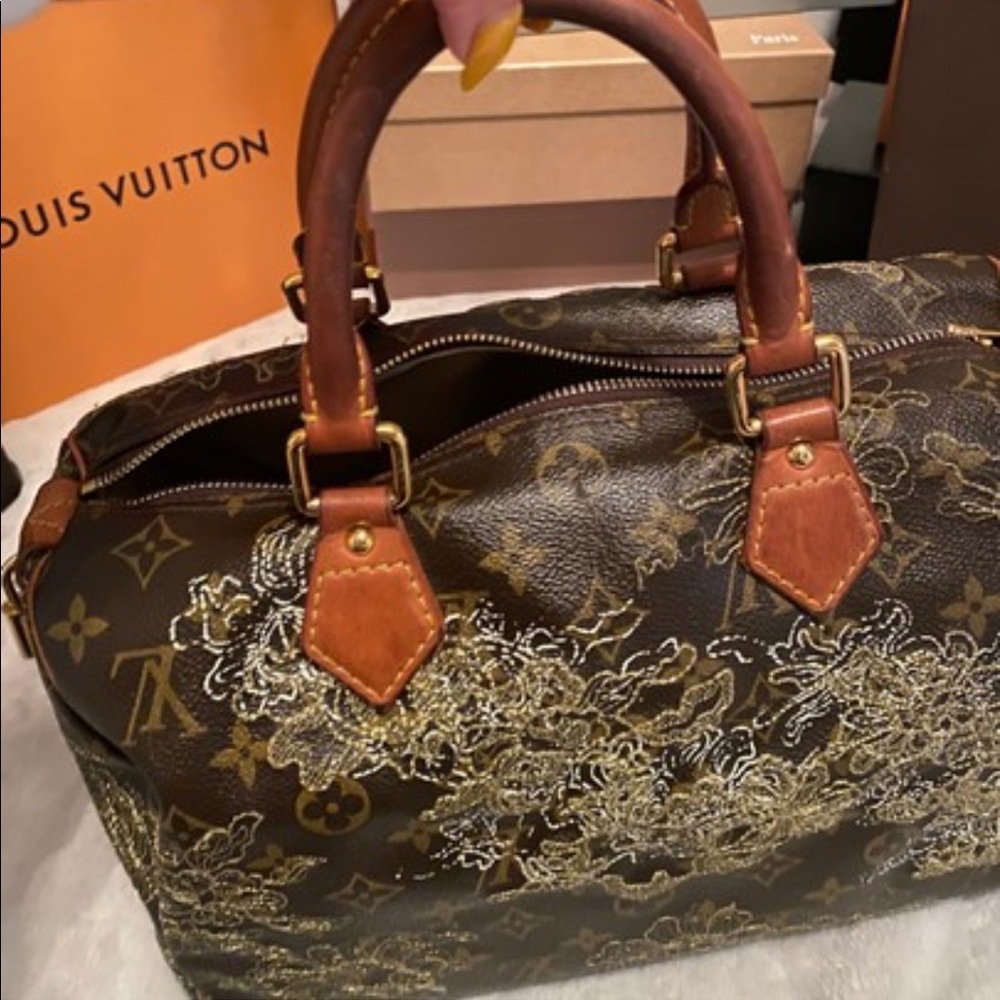 LIMITED EDITION MONOGRAM DENTELL SPEEDY  30